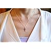 EFYTAL-Small-Cross-Necklace-for-Women-and-Girls-Christian-Gifts-for-Easter-First-Communion-Confirmation-Baptism-Sterling-Silver-Dainty-Tiny-Pendant-Jewelry-Religious-Gift-for-Catholic-Birthday EFYTAL Small Cross Necklace for Women and Girls, Confirmation Gifts for Teenage Girl, First Communion Baptism Gifts for Girl, Sterling Silver Dainty Necklaces, Religious Gift for Catholic Birthday