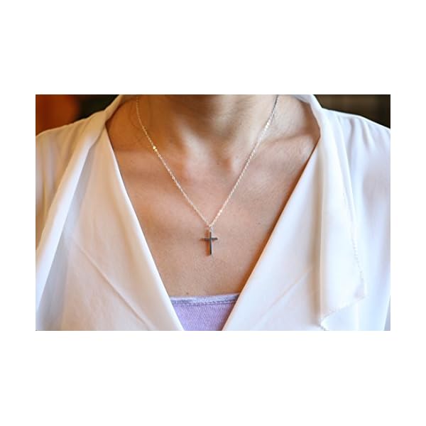 EFYTAL-Small-Cross-Necklace-for-Women-and-Girls-Christian-Gifts-for-Easter-First-Communion-Confirmation-Baptism-Sterling-Silver-Dainty-Tiny-Pendant-Jewelry-Religious-Gift-for-Catholic-Birthday EFYTAL Small Cross Necklace for Women and Girls, Confirmation Gifts for Teenage Girl, First Communion Baptism Gifts for Girl, Sterling Silver Dainty Necklaces, Religious Gift for Catholic Birthday