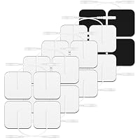 GHTENS TENS EMS Gerät Pads: 20 hochwertige selbstklebende Elektrodenpads, 50 x 50 mm, mit 2-mm-Steckverbinder