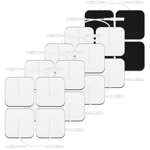 GHTENS Électrodes TENS 50x50 mm – Lot de 20 patchs réutilisables, compatibles avec la plupart des appareils TENS/EMS, doux pour la peau et certifiés CE,...