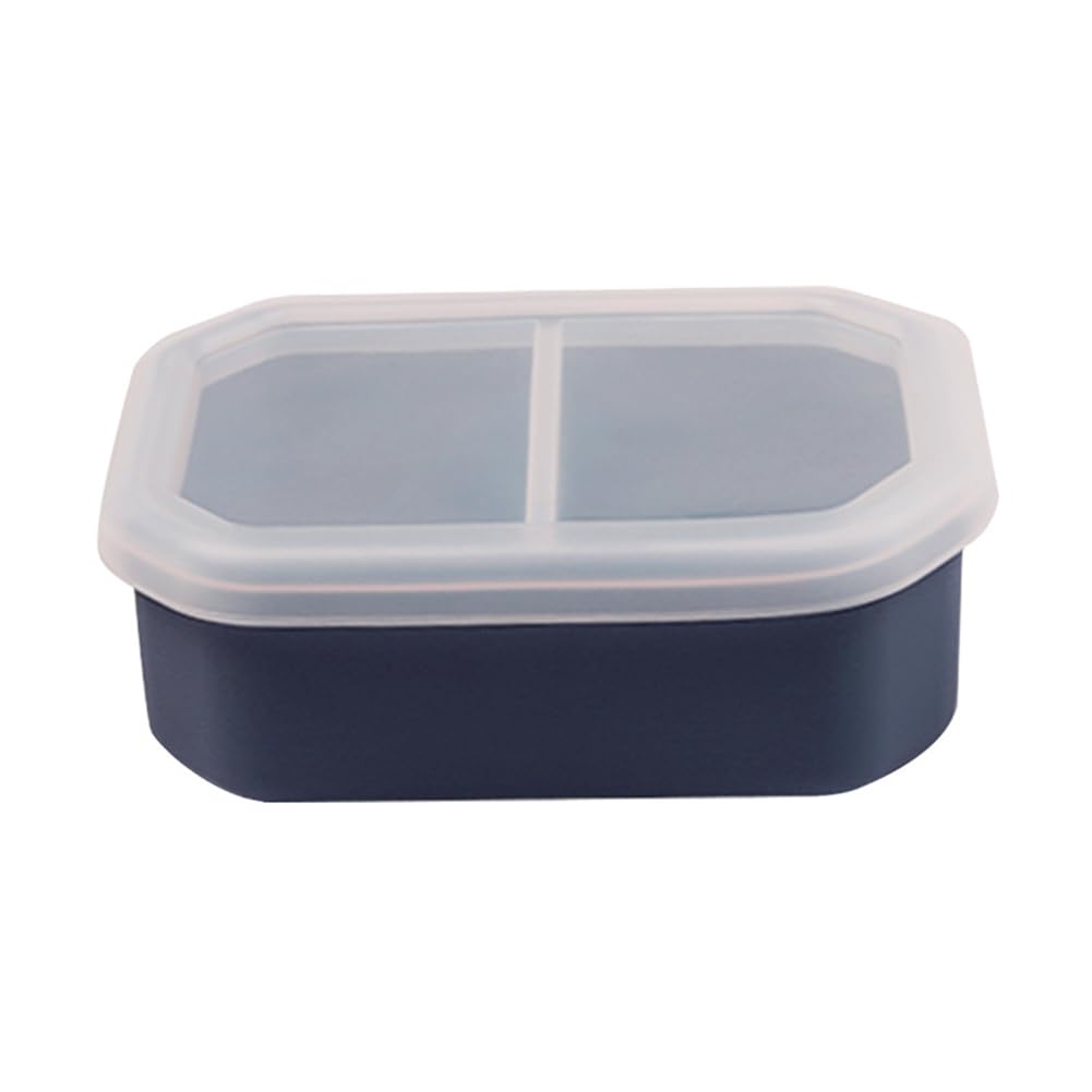 CTRLZS Silicone Lunch Box Portable Lunch Box with Lid Microwave Lunch Box Convenient Meal Preparation Container Blue