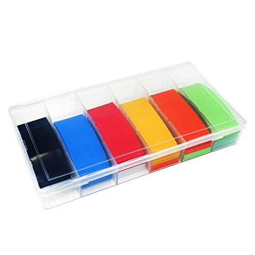 Ninth-City 280Pcs 8 Color 29.5MM 18.5MM PVC 18650 18500 Battery Heat Shrink Tubing Tube Shrink Film Assorted Kit with Storage Box