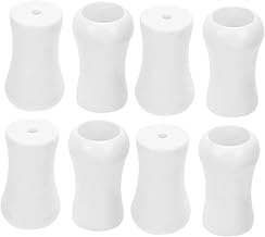 HOMSFOU 16 Peças De Rolo Pingente Franja Cortina De Plástico Maçanetas De Cabo Cego De Janela Puxa Borla Branca Cordão De Cortina De Plástico Acessórios De Cortina De Janela Artesanato