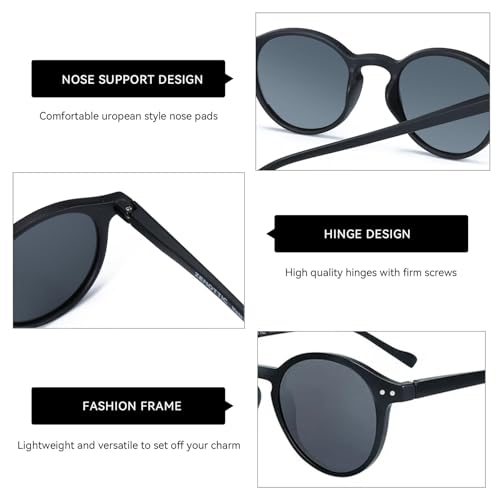 Retro Circular Polarized Sunglasses Men Women Sunglasses Uv4003