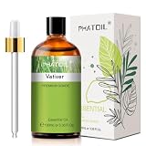 PHATOIL Vetiver Essential Oil for Diffuser Aromatherapy, Soap Candle Making
