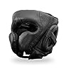 Sanabul Battle Forged Professional Boxing Headgear for Men | Martial Arts Taekwondo Kickboxing MMA Head Gear | Fighting & Sparring Helmet | Full-Face Protection (Black, Small)