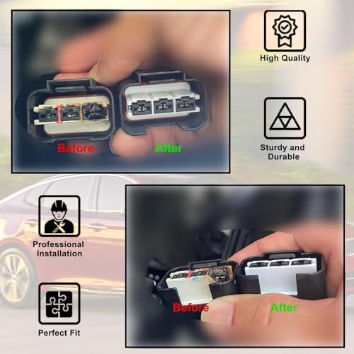 Image of SecosAutoparts WRK4K-MA59 WRK4KMA59 Cooling Fan Resistor Pigtail Connector Compatible with Kia Sedona 2014-2018 Optima 2014-2019 Blower Motor Resistor Connector