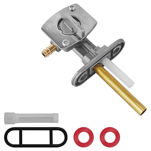 ESWW Fuel Petcock Shutoff Valve Kit for Yamaha Fuel Gas Tank Shut-Off Switch Petcock Valve Assembly with Gasket & Filter Tube Fits for YFM YFZ LTZ DRZ Raptor Grizzly Suzuki Kawasaki Motorcycle ATV