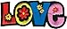 Tees & Novelties Patches For Everyone Iron-On Appliques-Love Assorted Colors 1/Pkg