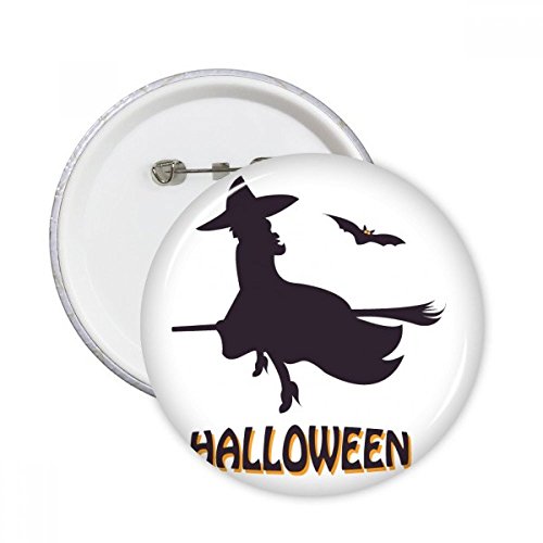 Pins Halloween sorcières balais DIYthinker cadeau original lot de 5 boutons