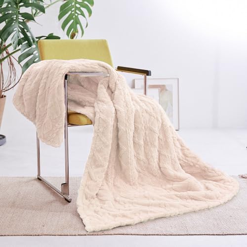 Aheadpret Heated Blanket-Electric Blanket 50"x60" Soft Heated Throw Blanket with 5 Heating Levels & 3 Hours auto-Off,Machine Washable(Beige by Aheadpret - Used condition - Image 6