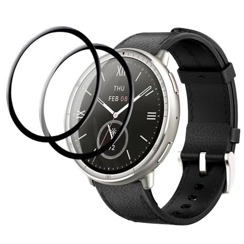 �yLAZIRO 2025New�zFor Amazfit Active 2 �t�B���� (2������) PET�����f�ނ̗̍p 3D�ȖʃG�b�W�t���J�o�[�t�B���� ���� �S�ʕی� �ώw�� ������ �����ߗ� ��U�h�~���� Amazfit Active 2 �ی�t�B����