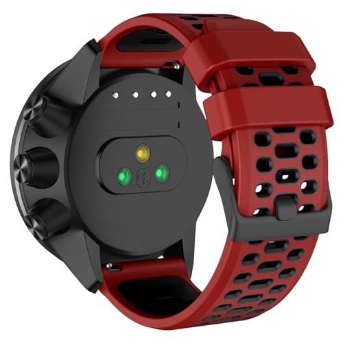 ISABAKE Armband für Suunto 9/9 Baro /9 Titanium,24MM Weiches Silikon Ersatzarmbänder Kompatibel mit Suunto 7/D5/Spartan Sport/Spartan Sport Wrist HR/Traverse 24mm ISABAKE Armband für Suunto 9/9 Baro /9 Titanium,24MM Weiches Silikon Ersatzarmbänder Kompatibel mit Suunto 7/D5/Spartan Sport/Spartan Sport Wrist HR/Traverse 24mm