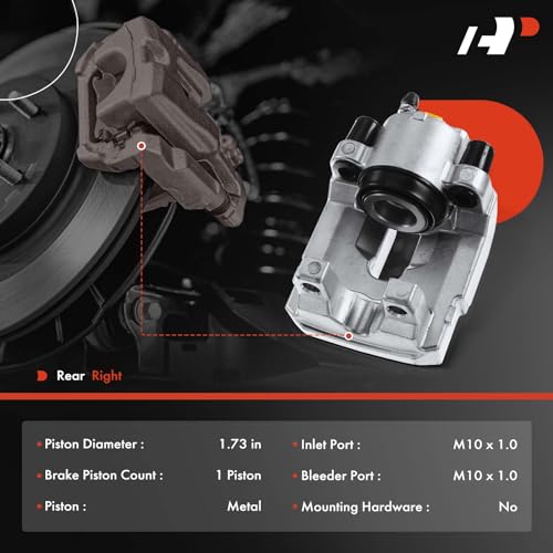 A-Premium Disc Brake Caliper Assembly Without Bracket Compatible with Select BMW Models - E70 X5 2007-2013, F15 X5 2013-2018, F15 X5 2016-2018, E71 X6 2009-2014, F16 X6 2014-2019 - Rear Passenger by A-Premium - Image 2