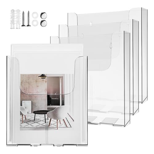 Support mural en acrylique A4 lot de 4 pour bureau - 2
