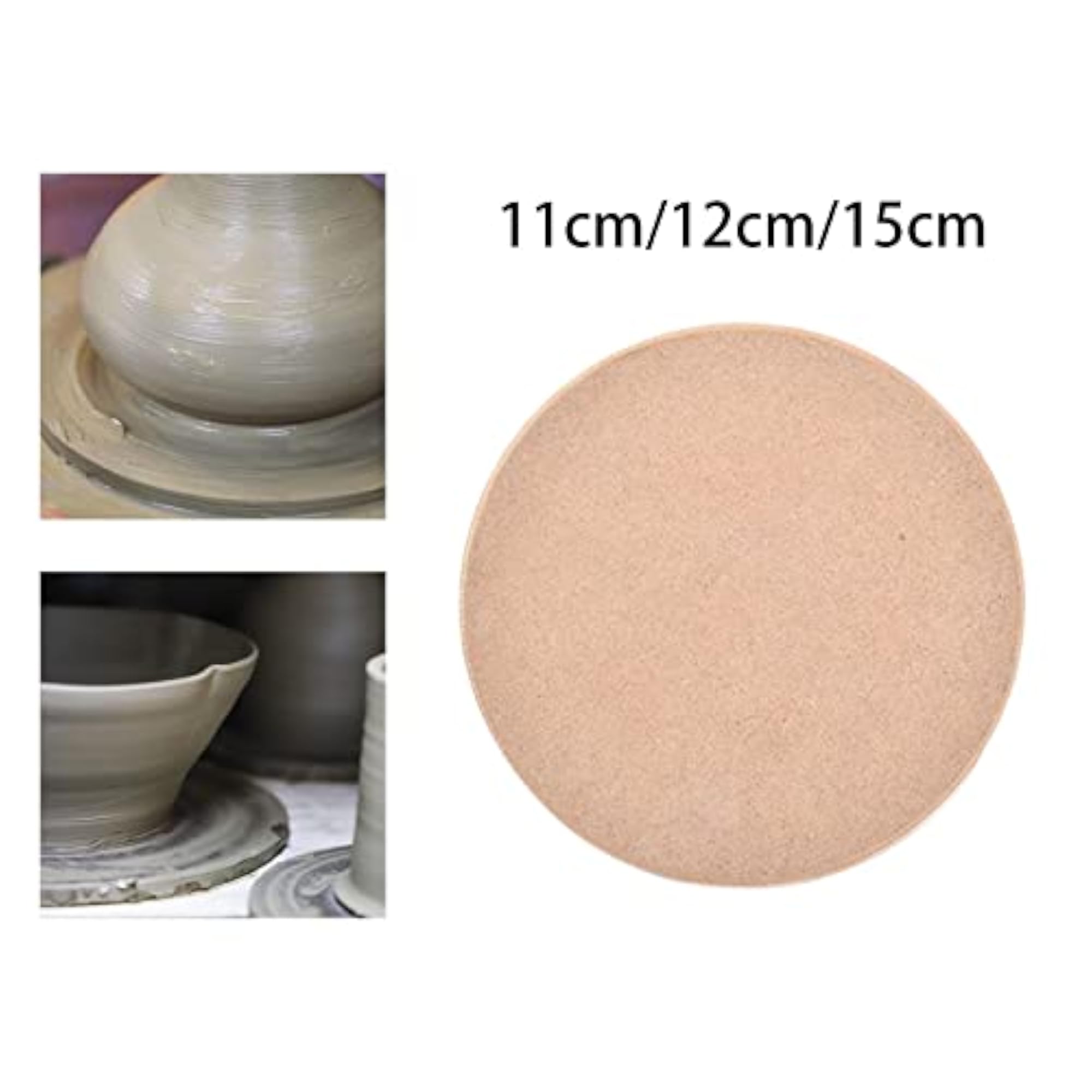 Pottery Wheel Bats Fiberboard Flat Disc for Clay Making, 11cm