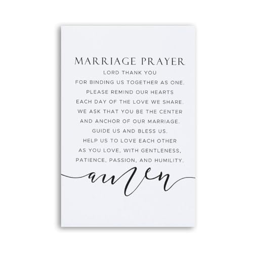 QHIUCS Christian Marriage Prayer Christian Prayer for Marriage Canvas Painting Wall Art Poster for Bedroom Living Room Decor 16x24inch(40x60cm) Unframe-style