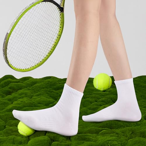 Heatuff Womens Ankle Quarter Socks Cotton Striped Athletic Casual Mini Crew Socks for Women (5 Pairs)4