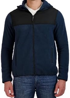 Mens Full Zip Hooded Performance Polar Fleece Jacket Sweatshirt With Pockets Long Sleeve Fleece Outdoor Jacket