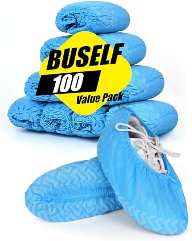 Shoe Covers Disposable Non-Slip, Premium Cloth Boot Covers, Durab...