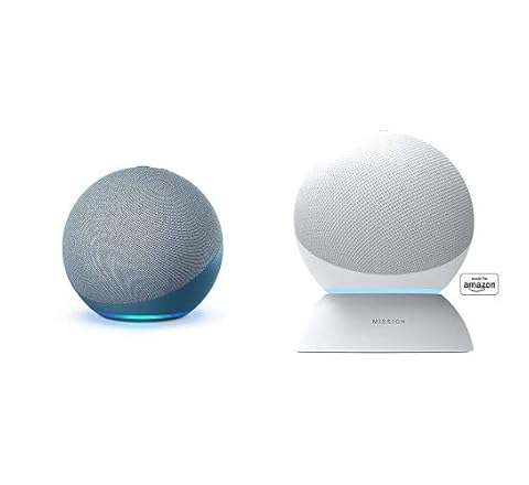 Echo (4th Gen) bundle with "Made for Amazon" Battery Base for Echo - Twilight Blue