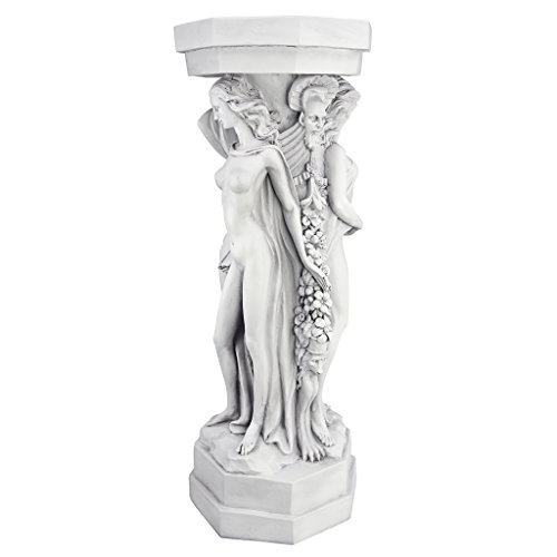 Columna decorativa de 28.5 in en resina azul miniatura 5