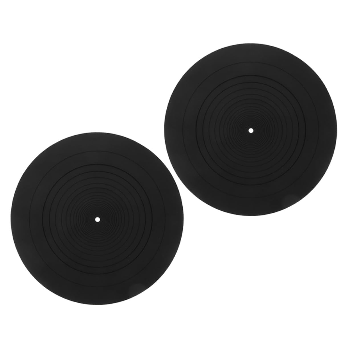 Yardwe 2pcs Anti-static Vinyl Record Mat Turntable Slipmat Silicone Pad for Record Player Turntable Mat