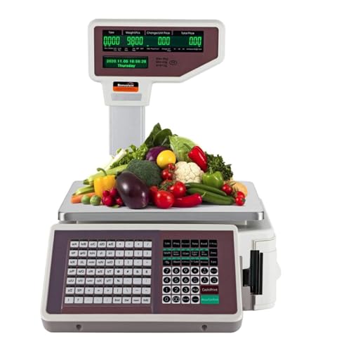 Báscula Comercial con Impresora y Caja Registradora 30 kg