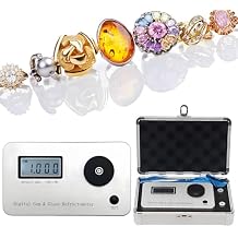 Gemstone Refractometer, Jewelry Tester Identification Tools, Refractive Index 1.300-3.000, with LCD Screens, for Jewelry, Gold & Silver and Diamond