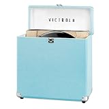 Victrola Collector - Vinyl Record Storage Case, Holds 30+ LPs - Turquoise