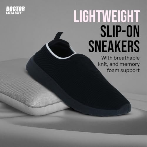 Image of DOCTOR EXTRA SOFT Lightweight Memory Foam Women's Shoes | Walking,Gym,Training,Running,Casual,Sports,Athletics| Stylish,Flexible,Comfortable| Slip-On,Loafers,Lace-Up,Sneaker for Ladies & Girls D-1004