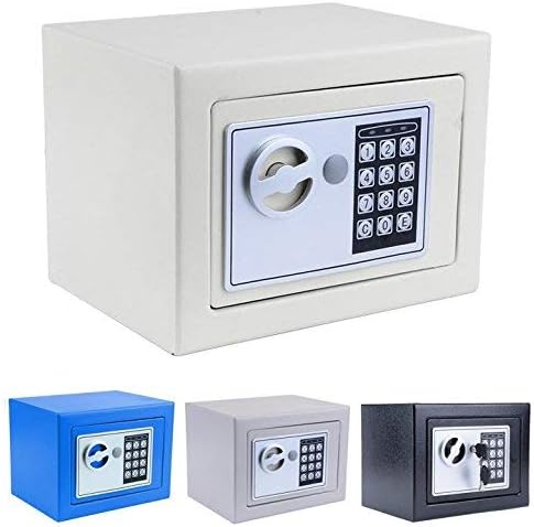 Small Safe, Fireproof Safe Lock Box Digital Safe Box for Money Gun Jewelry Cash - US Stock (White)