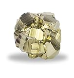 Natural Pyrite Crystal from Peru | Brilliant Cubic, Octahedral or Pyritohedral Crystals | Iron Pyrite Stone with Healing Properties for Collection, Decoration, Gifting, or Jewelry Making