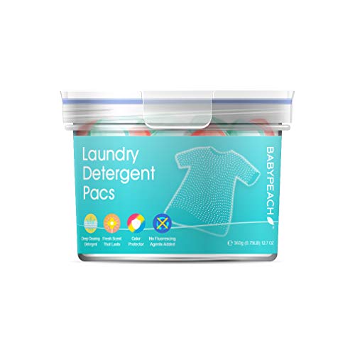 BABYPEACH 3en1 Detergente en Cápsulas para Lavadora, Protección del Color y Suavizante (21 Lavados)