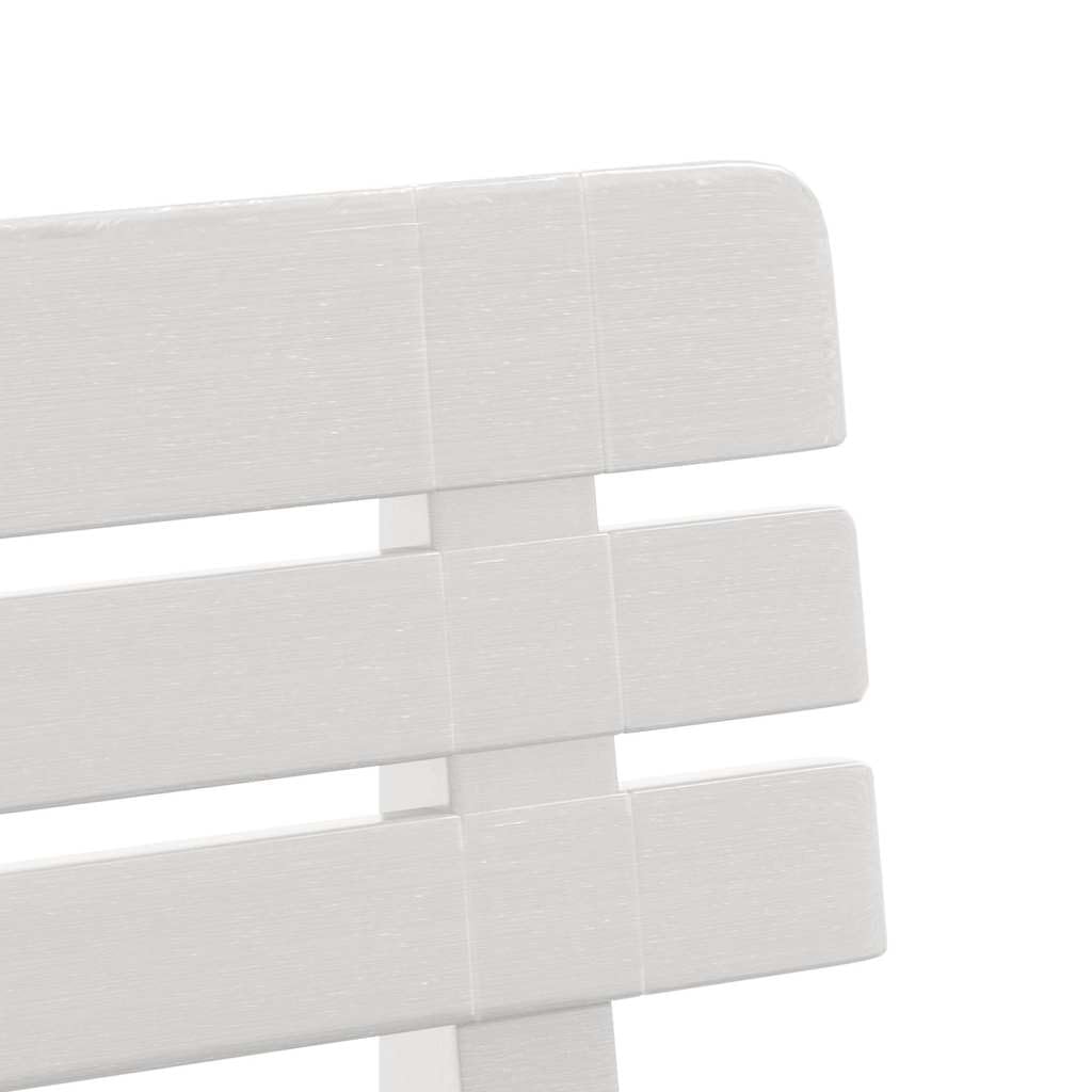 SYDE Banco de Jardín Polipropileno Blanco 110x52x71 cm | Respaldo Cómodo, Estable y Resistente al Calor, Fácil Limpieza, Uso Exterior