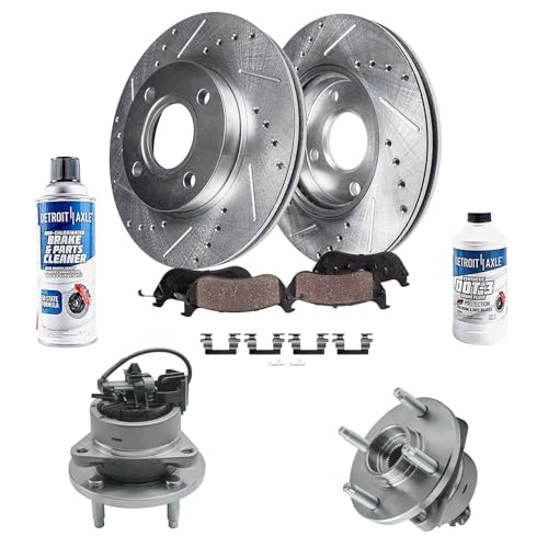Detroit Axle - Front Wheel Bearing Hubs Brake Kit for Chevy
