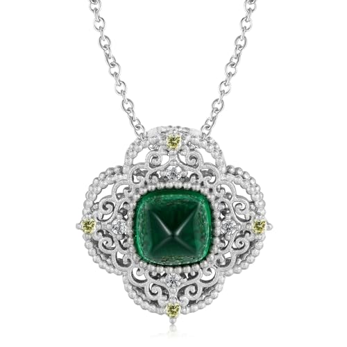 Pendentif vert pierre de sucre nano TQHGM pour raviver une chaîne terne avec un bijou éclatant