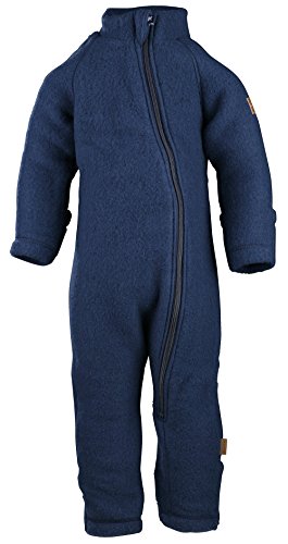 mikk-line Baby Wollanzug Pagliaccetto, Blu (Blue Nights 287), 12 Mesi Unisex-Bimbi