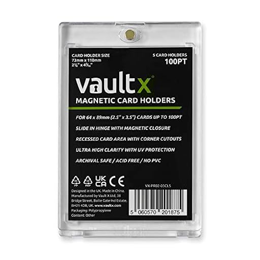 Vault X Soportes Magnéticos para Cartas 100pt, Estuches Rígidos One Touch con Protección UV, Exhibición Transparente para Juegos de Cartas Coleccionables, Deportes, TCG (Paquete de 5) | Ya disponible en tu tienda friki favorita! En mundofriki.es!