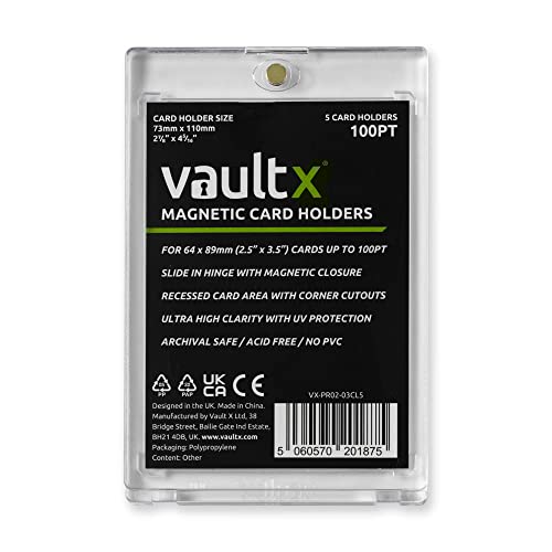 Vault X Portacarte Magnetici 100pt per Carte da Collezione, Custodie