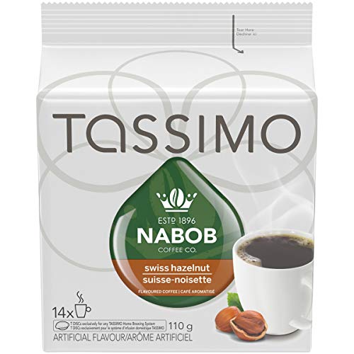 Amazon.com: Tassimo Nabob Swiss Hazelnut Coffee - 14 T Discos / Servidores  : Comida Gourmet y Alimentos