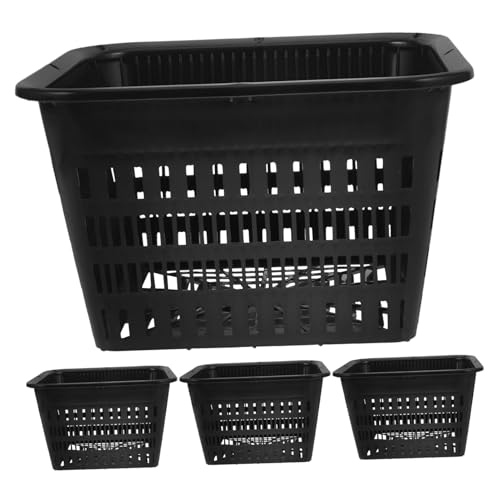 FONDOTIN Set 4 Pezzi Vasi a Rete in Plastica Idroponici, Cestini Per Piantagione Balcone e Giardino, Tazze a Rete Riutilizzabili Per Coltivazione Indoor e Semi