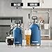 Razorri 128oz Stainless Steel Beer Growler, Double-Wall Vacuum Insulated Carbonated Keg with Professional Bar Tap and Pressurized CO2 Regulator, 1 Gallon, Ocean Blue