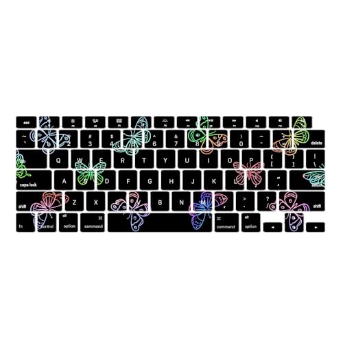 Funda MacBook Air 15 M2 M3 carcasa rigida negra brillante con protector de teclado LT21 4