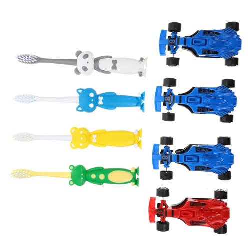 Verdanverse Kinderzahnbürsten 4er Set mit Tierfiguren