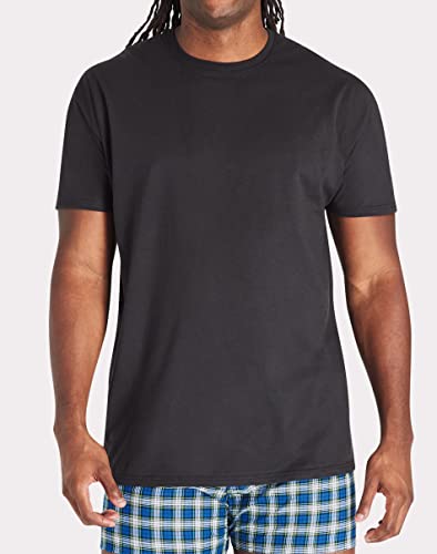 Hanes Mens Ultimate Cotton Tall T-Shirt 4-Pack, XLT, BlackGrey3