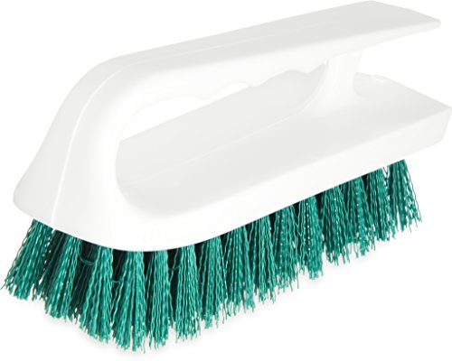 Image of SPARTA 4002409 Ergonomic Iron-Shaped Handle Scrub Brush, 6 inch, Green