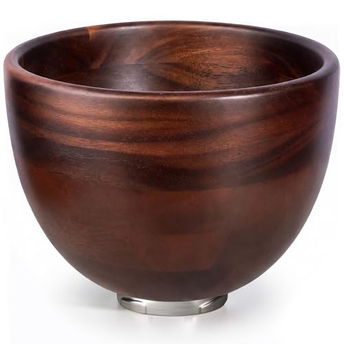 Natural Mixing Bowl for KitchenAid 5QT Mixers - 5 Quart with Steel Locking Base Fits 4.5 & 5 QT Tilt-Head Models