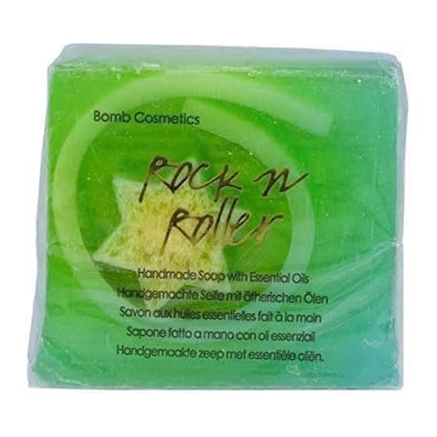 Bomb Cosmetics Rock n Roller Handmade Soap Bar Slice, Kiwi & Lime Scented, Vegan & Cruelty Free, 100 g Cover