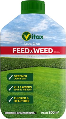 Vitax Feed & Weed Lawn Care Enhance Liquid Feed – Fast-Acting Lawn Fertilizer for Healthier, Greener Grass – Boost Growth, Strength & Color – Ideal for Lawns, Gardens & Turf Care (1 Litre)